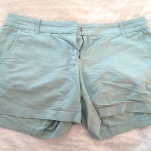 J Crew Chino shorts, size 10, seafoam green